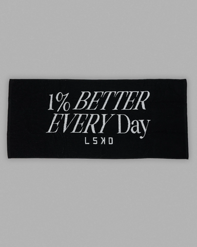 1% Better Every Day Cotton Towel (Black)