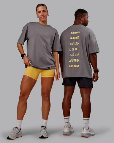 Variation FLXCotton Oversized Tee (Storm Front - Pale Banana)