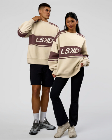 A-Team Sweater Oversize (Shale Beige - Cocoa Powder)