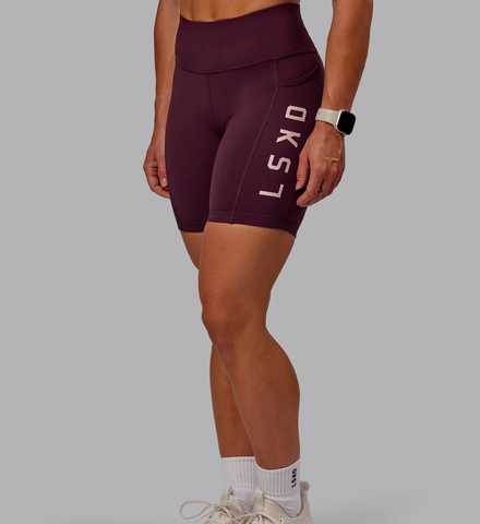 Rep Mid Short Tight (Cherry Lacquer-Marshmallow)