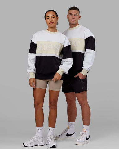 Unisex Sportif Sweater (Bone / Multi)