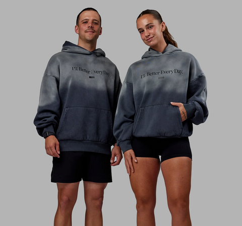 Unisex 1% Better Value Series Hoodie Oversize (Pirate Black)