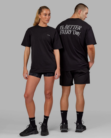 Unisex VS6 FLXCotton Oversixe Tee (Black)